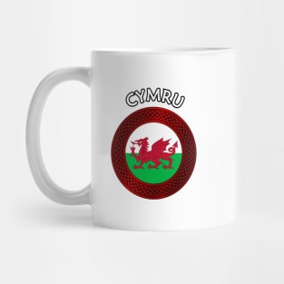 Cymru Flag & Celtic Knot Mug